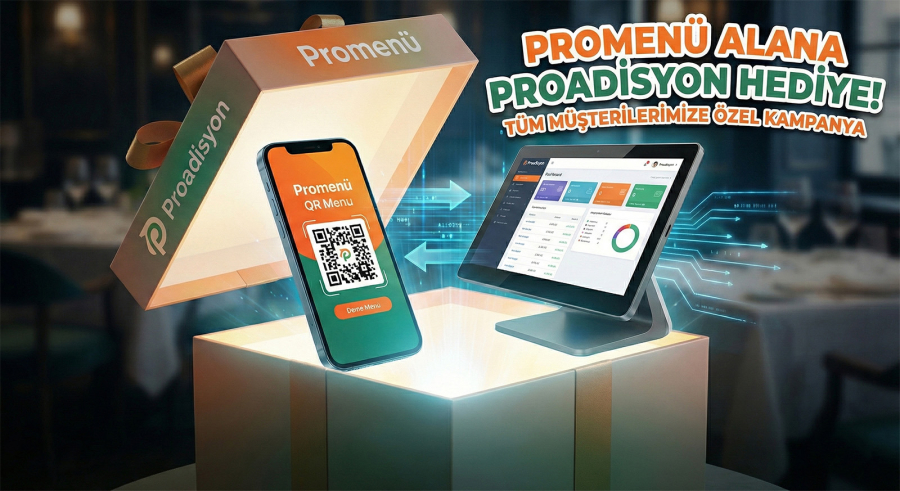 Promenü Alana, Online Adisyon Yazılımı Proadisyon Hediye!