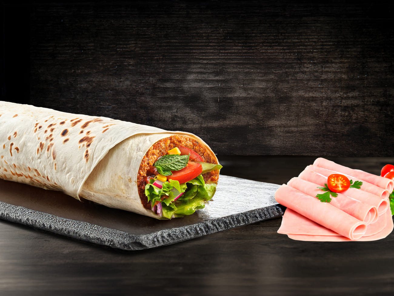 Ultra Maxi Dana Jambonlu Çiğ Köfte Dürüm