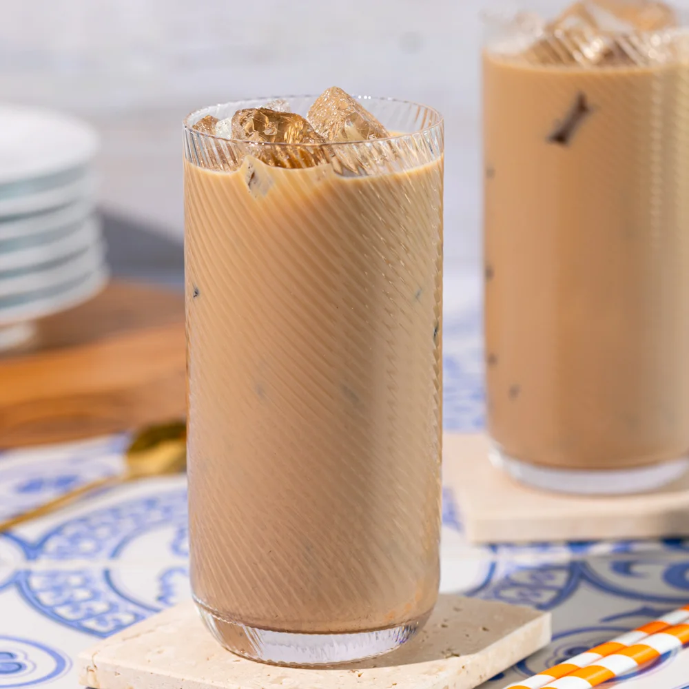 Iced caramel latte