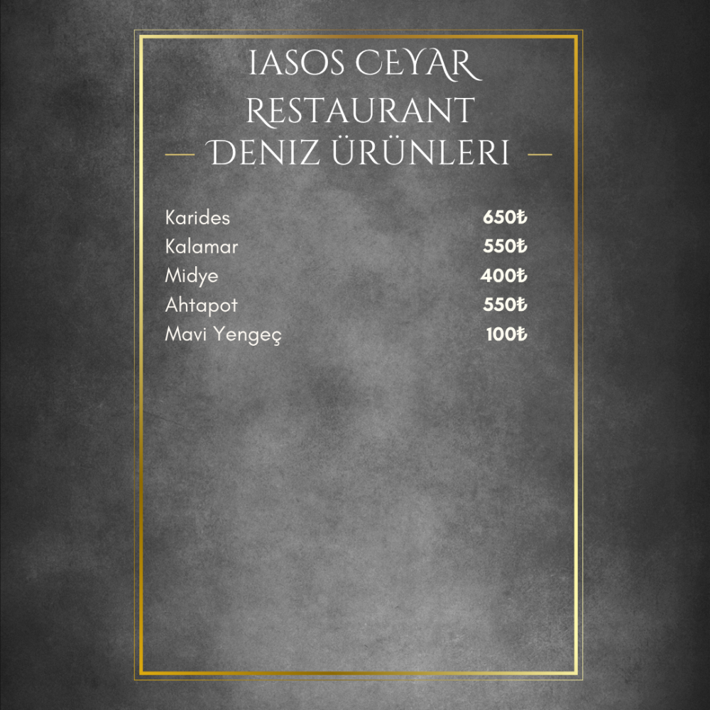 deniz ürünleri