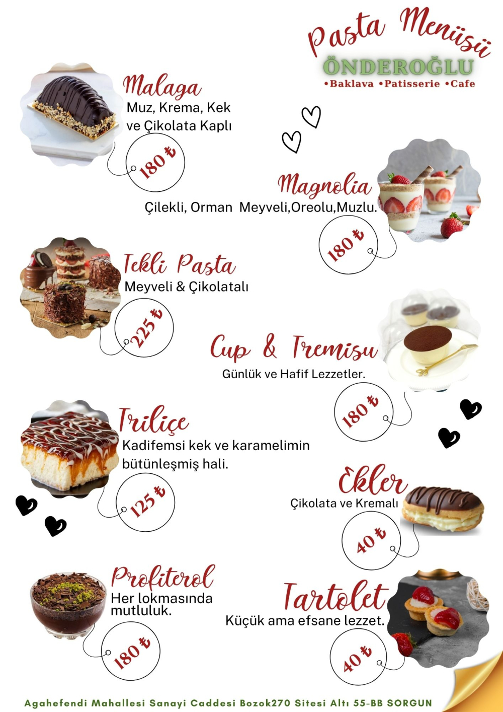 Pasta Menüsü